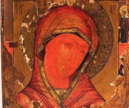 Молитва перед іконою Божої Матері Агіосорітісса «Вогневидна Заступниця»